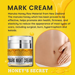 Manuka Honey Night Cream Scar Creme Retinol Vitamin E Smooth Repair