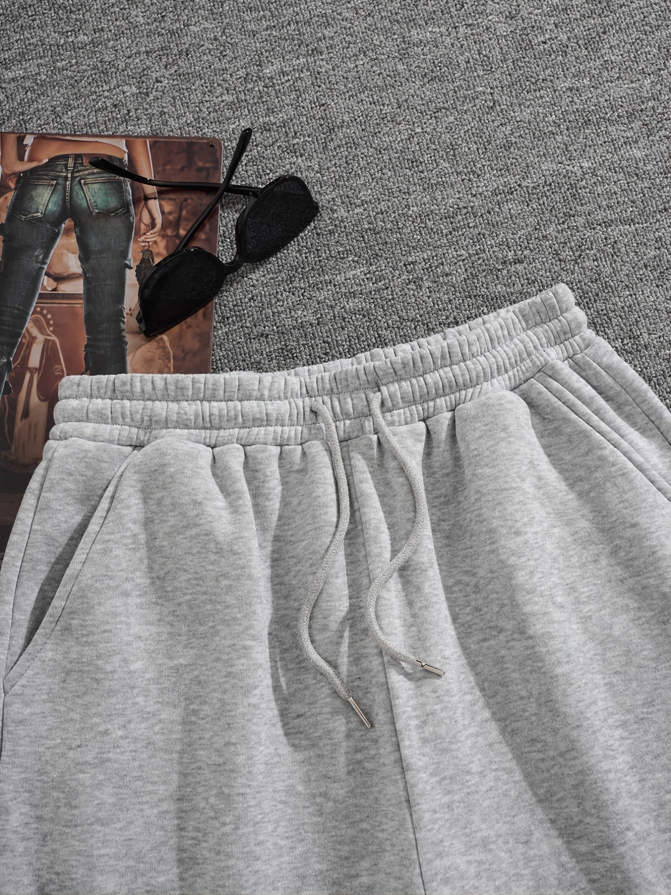 Men's Casual Fleece Drawstrings Shorts for Outdoor Sports