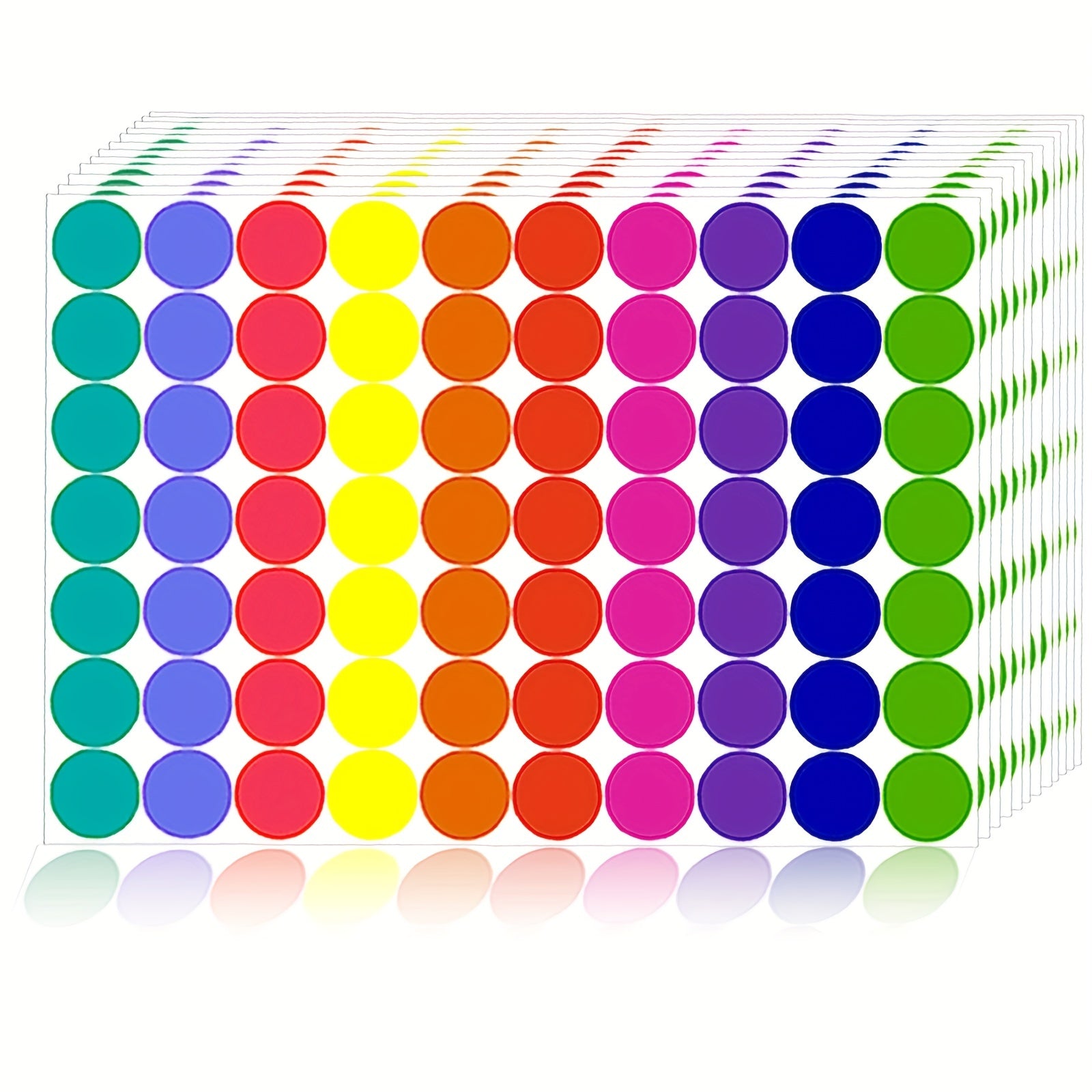20pcs Colored Dot Stickers Round Coding Labels Polka Circle Dot Label Sticker