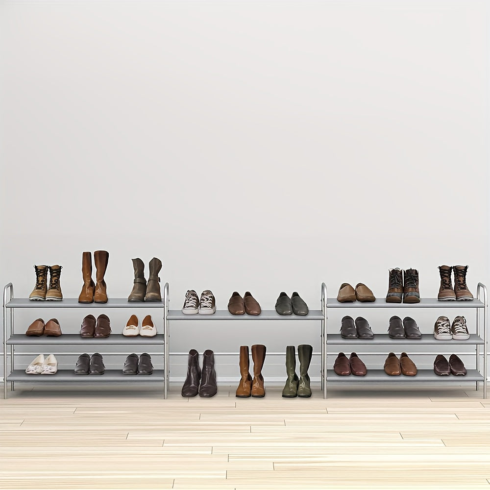 3 Tier Shoe Rack Storage Organizer Metal Tube Home Decor Gift Man Woman