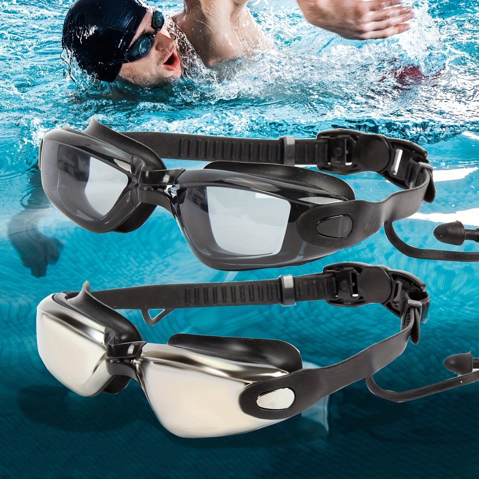 Anti Fog Swimming Goggles 180 Clear Vision Waterproof for Man Women