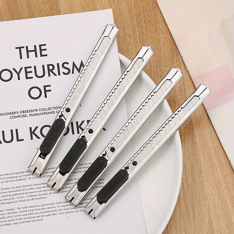 3pcs Stainless Steel Portable Office Supplies Metal Paper Student Statione