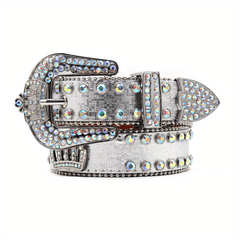 Crown Rhinestones Inlaid Hip hop Trousers Belt