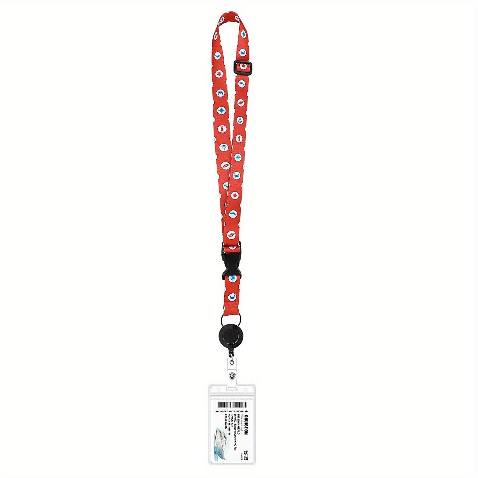 Nautical Series Printed Polyester Phone Key Lanyard
