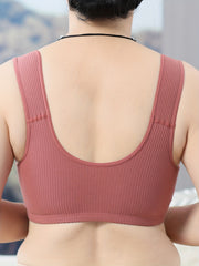 Wireless Push Up Bra Front Buckle Comfortable & Breathable Women's Lingerie