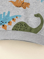 Boys Dinosaur Pullover Hoodie Pants Set Outfit Baby Clothes