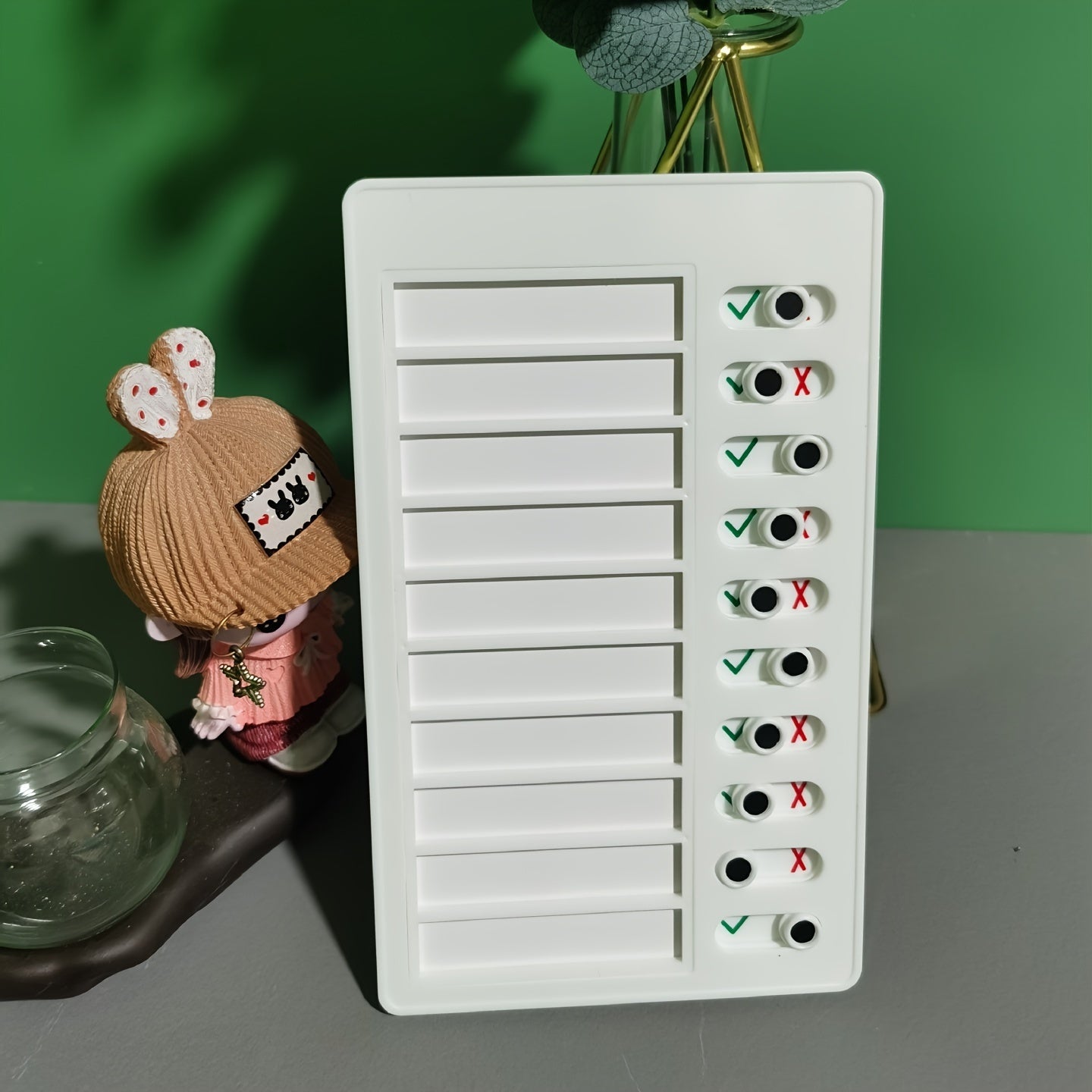 11pcs Self Disciplined Card Punch RV Note Message Good Habits Check List
