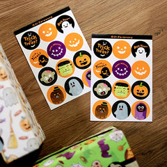 5pcs Halloween Decorations Sticker Creative Funny Stickers Patches Halloween