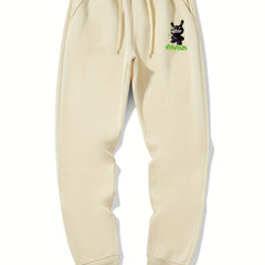 Cartoon Print Men's Drawstring Sweatpants With Pockets