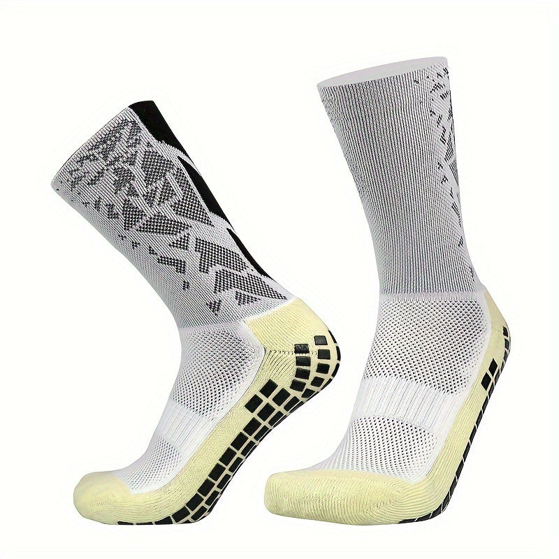 Men's Soccer Socks Non slip Thickened Football Socks Grip Crew Socks