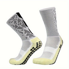 Men's Soccer Socks Non slip Thickened Football Socks Grip Crew Socks