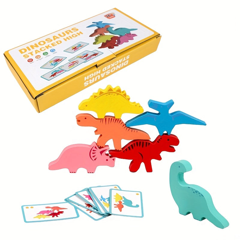 Dinosaur Stacking Blocks with Colorful Figures