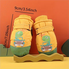 Winter Kids Skiing Finger Gloves Thick Warm Cartoon Gloves
