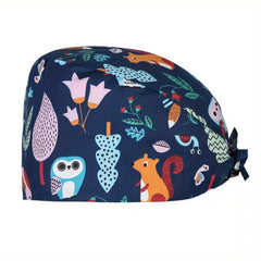 Casual Work Cap Surgical Caps Floral Cartoon Animal Scrub Caps Women Nurse Hat
