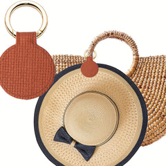 Magnetic Hat Clip Handbag Backpack Holder PU Leather Travel Accessories