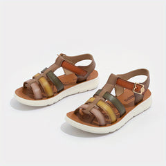 Women's Fisherman Sandals Open Toe Woven Flat Sandals Buckle Outdoor Casual