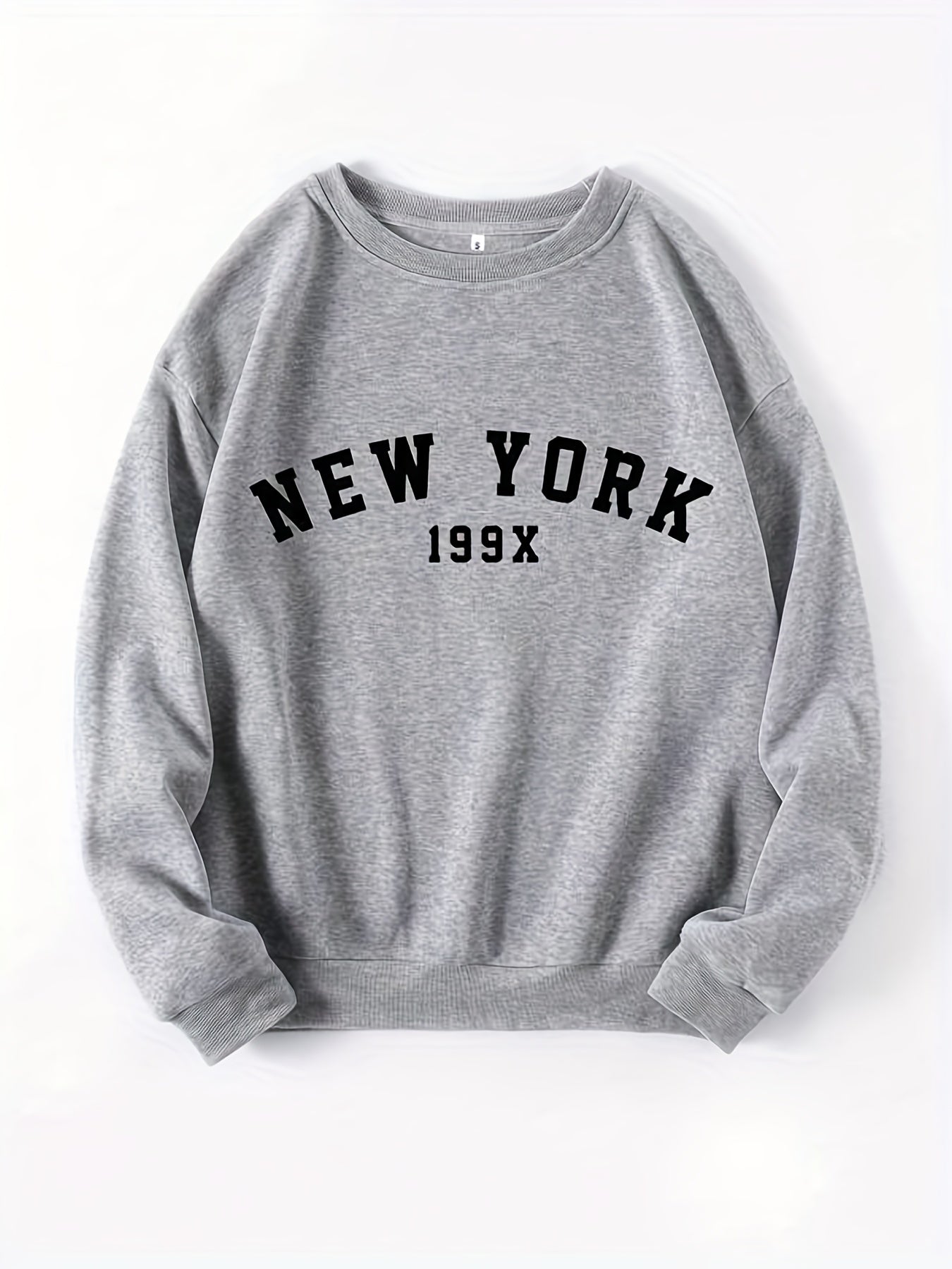 Letter Print Pullover Sweatshirt Casual Long Sleeve Crew Neck Sweatshirt