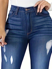 Women's High Rise Stretch Skinny Flared Jeans
