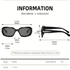 Square Frame Sunglasses Gradient Lens UV400