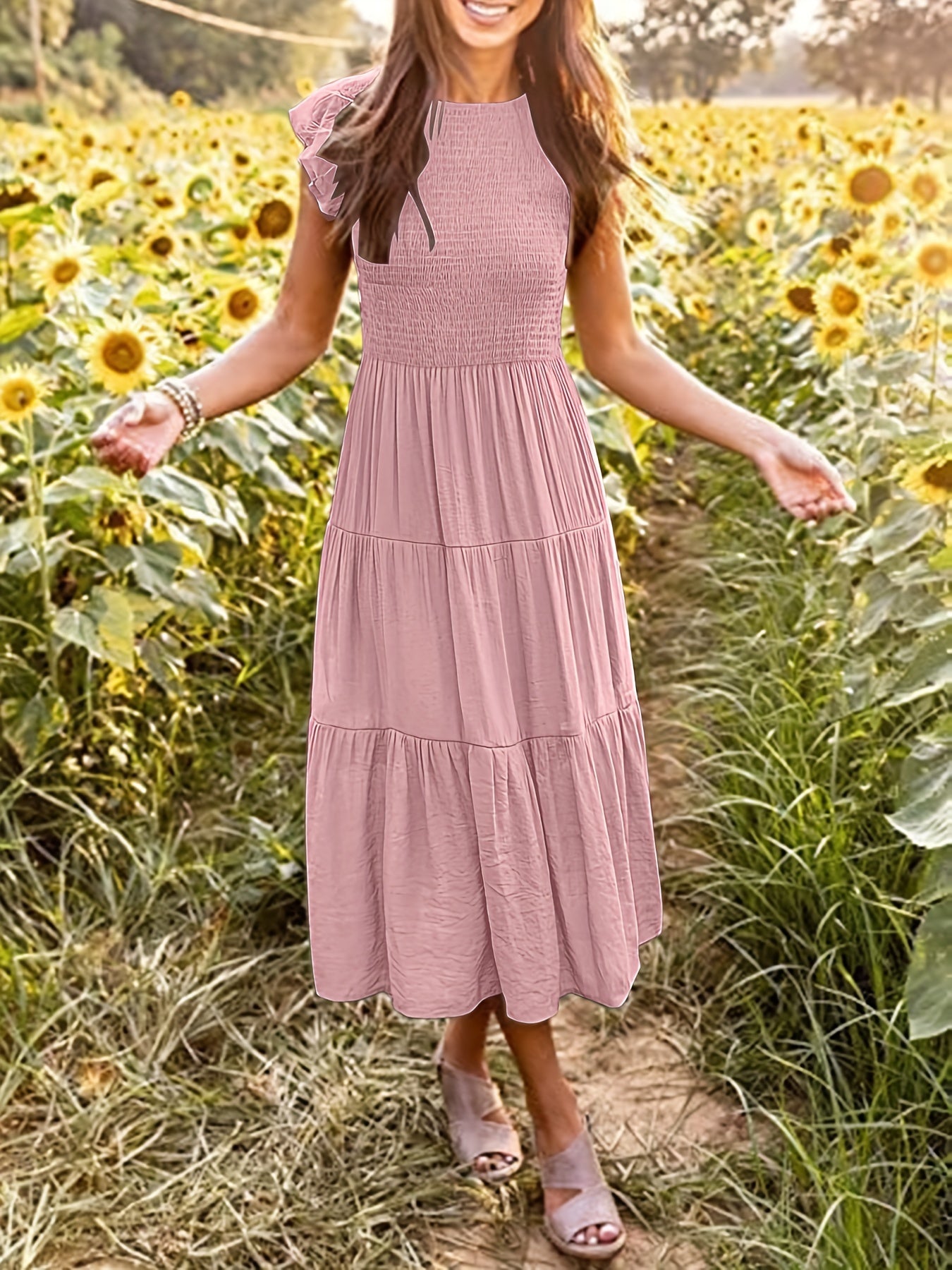 Layered Casual Summer Dress Women's Clothing