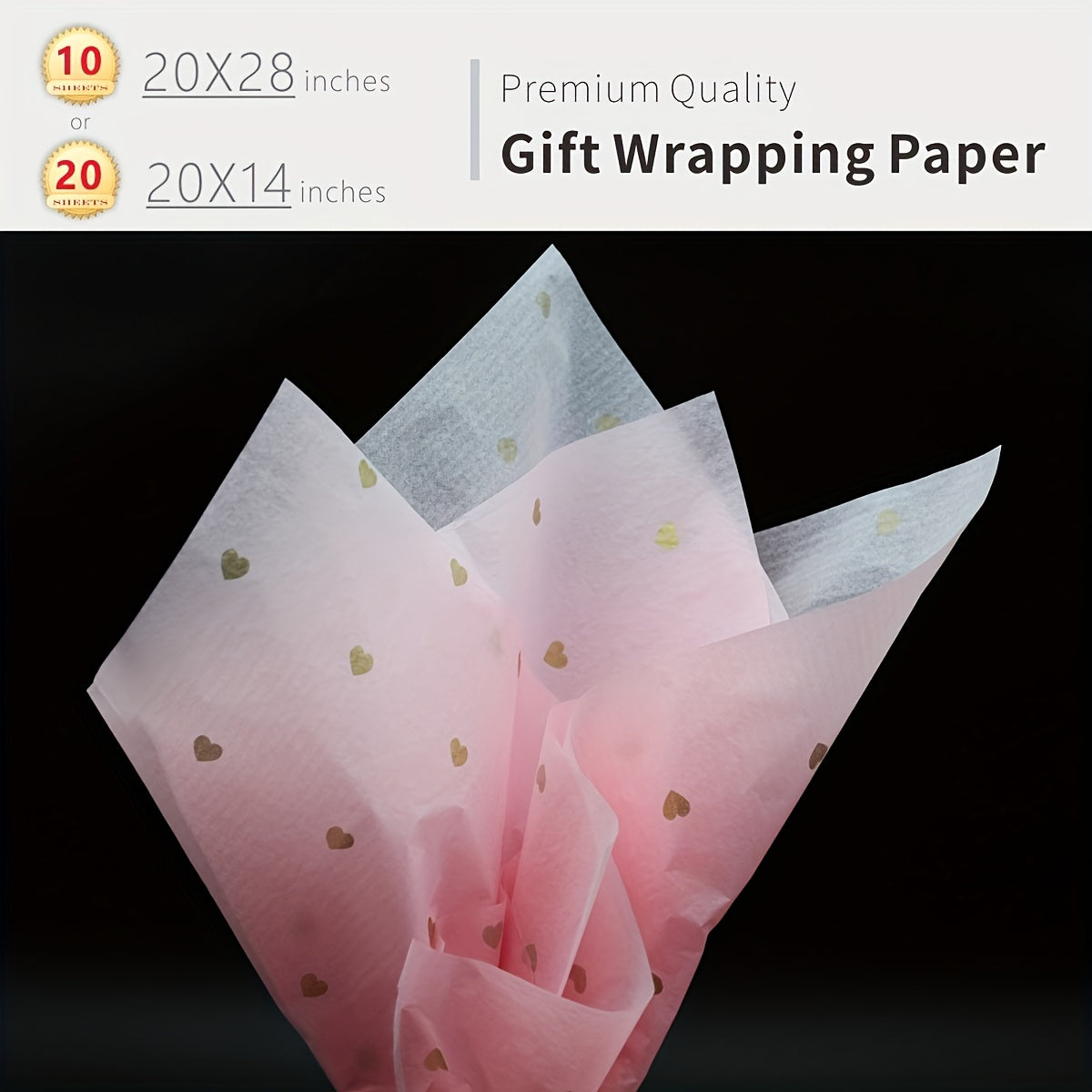 20sheets Translucent Wrapping Paper Craft Gift Tissue Paper Bulk