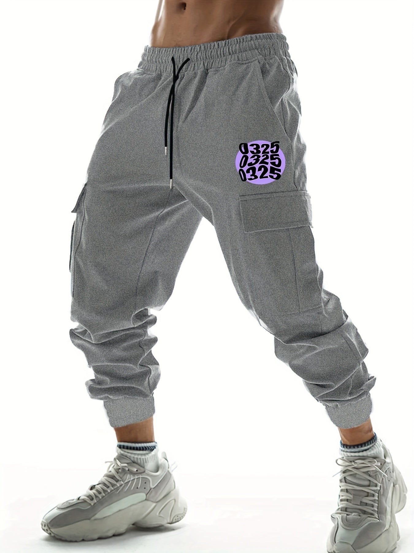 Stylish Print Casual Cargo Pants Men's Joggers Spring Summer
