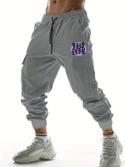 Stylish Print Casual Cargo Pants Men's Joggers Spring Summer