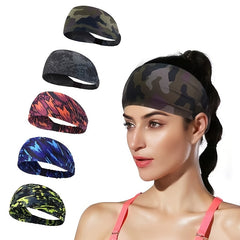 Unisex Fitness Headband Sweat Guiding Running Head Scarf