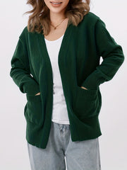Open Knit Cardigan Loose Casual Sweater for Women