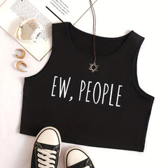 Women's Sleeveless Crop Tank Top for Summer & Spring