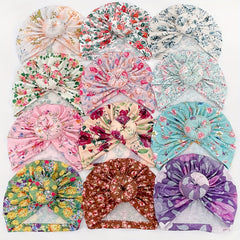 Newborn Floral Turban Hat Cap Beanie For Baby Boys And Girls