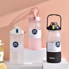 Gradient Leakproof Water Bottle with Straw 2L 68oz