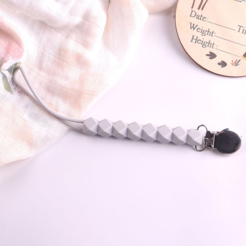 Silicone Pacifier Chain Anti Drop with Clip Lanyard