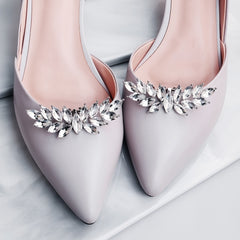 Crystal Rhinestone Shoe Clips DIY Floral Shoe Buckle Wedding Party