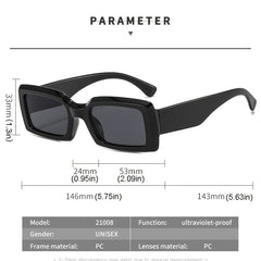 Small Square Frame Sunglasses Y2K Stylish Shades Eyeglasses