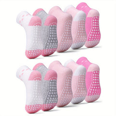10pairs Baby Girls Kids Non slip Socks Block Socks Toddler Indoor Socks