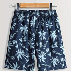 Boys Coconut Trees Casual Shorts for Vacation Beach