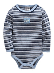 Baby Boy's Striped Romper Long Sleeve Sports Romper