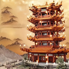2650pcs Yellow Crane Tower Building Blocks Set ABS Construction Toy