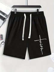 Men's Faith Print Drawstring Shorts