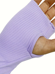Seamless Long Sleeve Yoga Top Slim Fit T-shirt with Thumbhole
