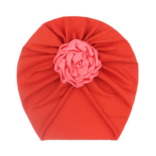 Cotton Baby Flower Scarf Hat for Daily Life