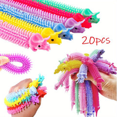 20pcs Dinosaur Sensory Noodle Stretchy String Fidget Toys for Stress Relief