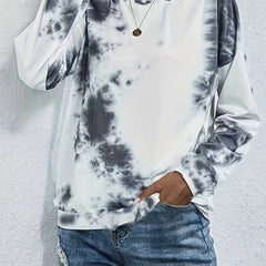 Tie Dye Print Pullover Sweatshirt for Women