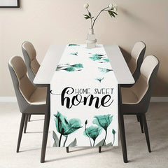 Polyester Table Runner Tulip Flower Decorative Kitchen Dinning Table Flag