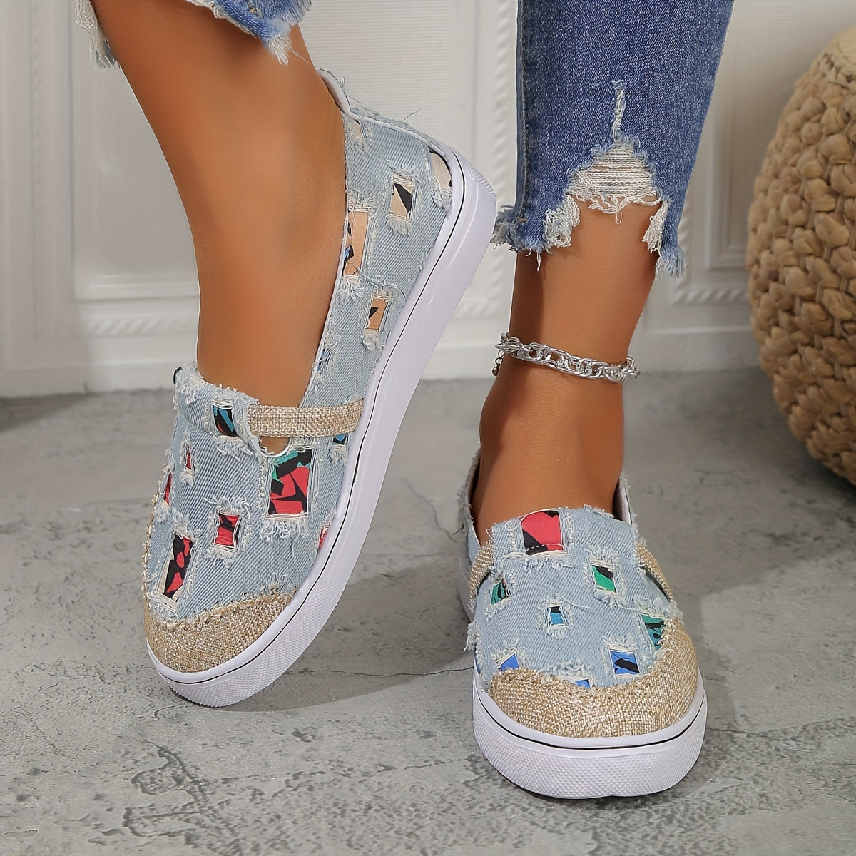 Women's Heighten Flat Skate Shoes Low Top Sneakers Casual Slip On Walking Shoes