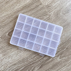 24 Grids Plastic Sorting Box Small Parts Jewelry Storage DIY Bead Container