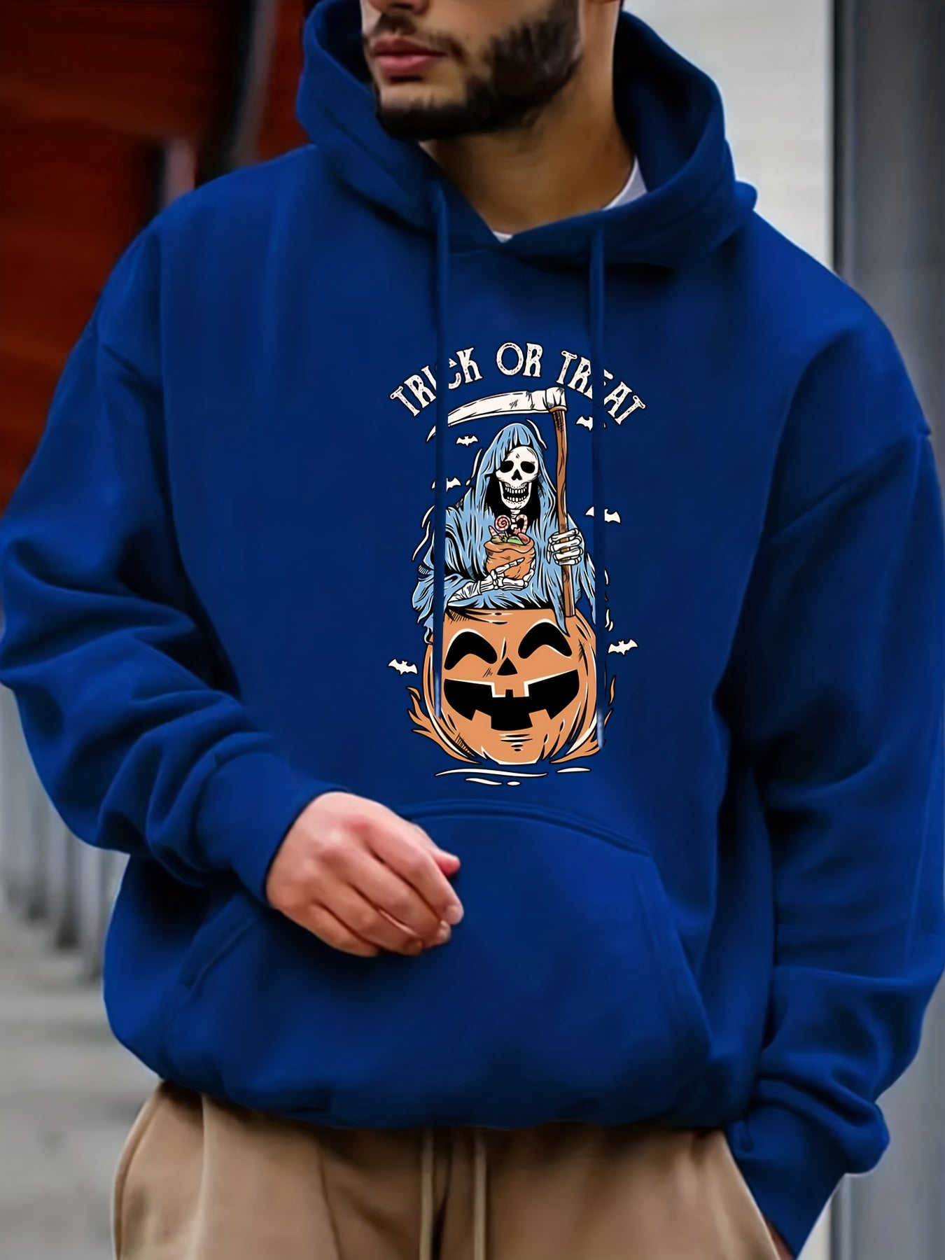 Men's Skeleton Graphic Hoodie Casual Sweatshirt