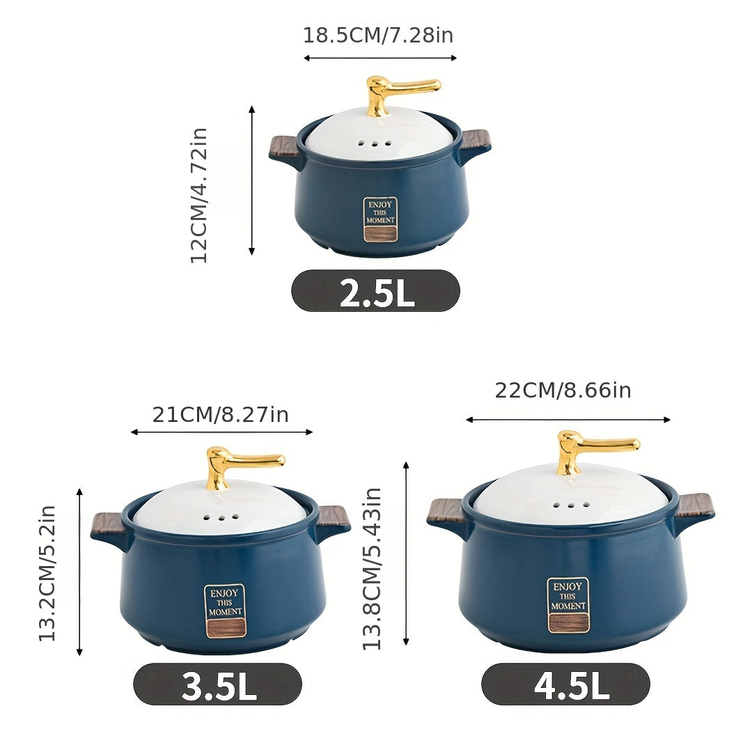 Dutch Oven Ceramic Casserole Pot Induction Cooker Gas Stove Durable Clay Pot