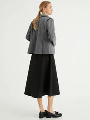 Casual Solid Button Coat Long Sleeve Pocket Lapel Comfy Outerwear